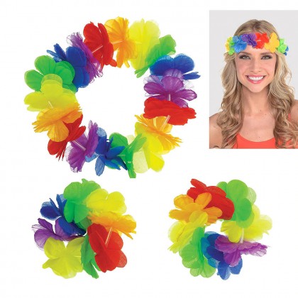 Hawaiian Accessory 3 Pack Rainbow