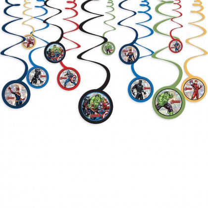 Marvel Avengers Powers Unite™ Spiral Decorations