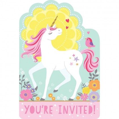 Magical Unicorn Postcard Invitation