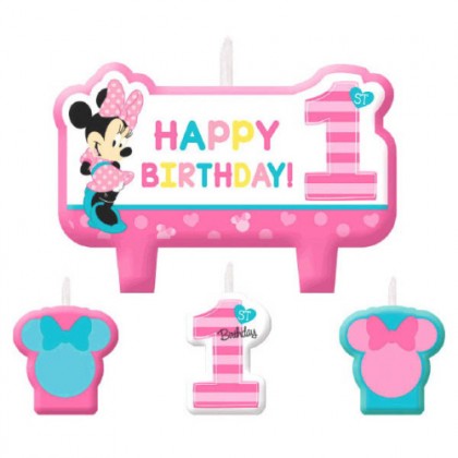 Disney Minnie Fun To Be One Birthday Candle Set