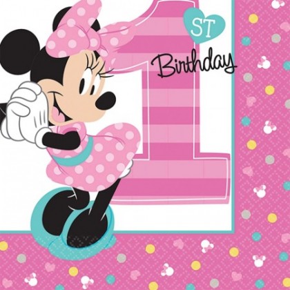 Disney Minnie Fun To Be One Beverage Napkins