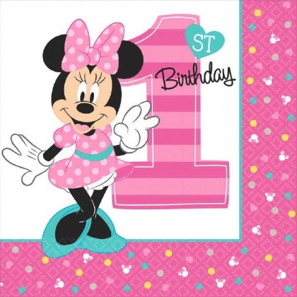 Disney Minnie Fun To Be One Luncheon Napkins