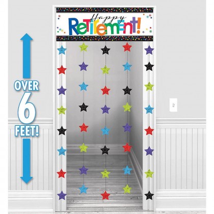 Officially Retired Doorway Curtain - Cardboard w/Foil