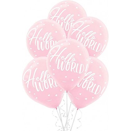 Oh Baby Girl Printed Latex Balloons