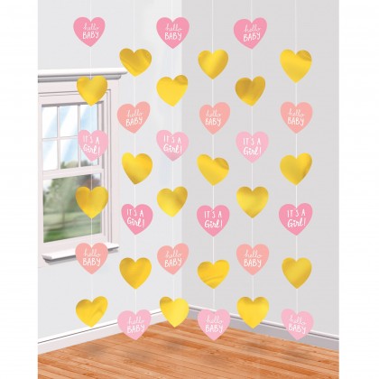 Oh Baby Girl String Decoration - Paper & Foil