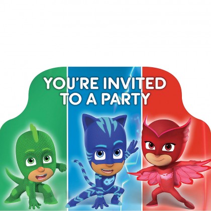 PJ Masks Postcard Invitations