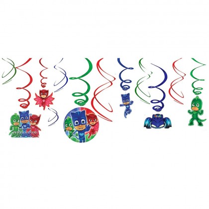 PJ Masks Value Pack Spiral Decorations Paper