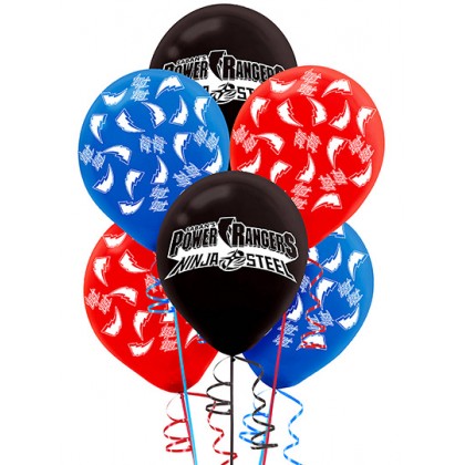Power Rangers Ninja Steel Printed Latex Balloons - Asst. Colors