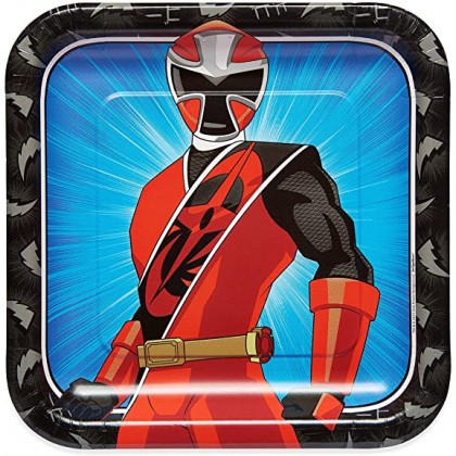Power Rangers Ninja Steel Square Plates, 9"