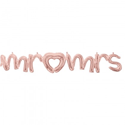 G50 56" (Rose Gold) Script Phrase : Mr & Mrs