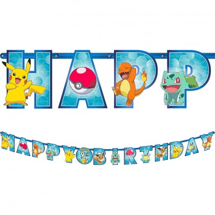Pokémon Classic Jumbo Add An Age Letter Banner Paper