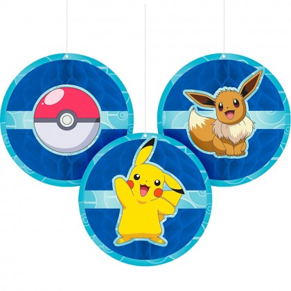 Pokémon Classic Honeycomb Decorations Tissue w Paper Cutouts