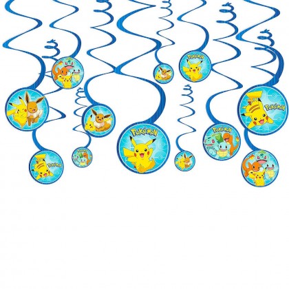 Pokémon Classic Spiral Decorations Paper