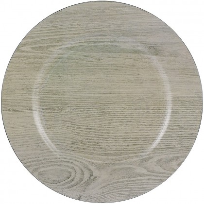 Printed Wood Charger Plastic