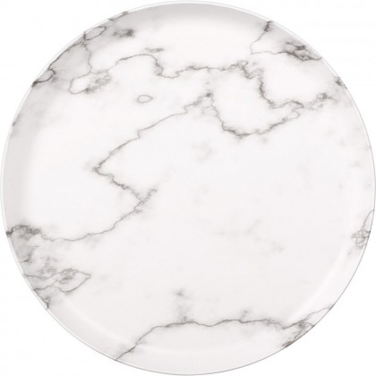 Printed Marble Round Tray Melamine