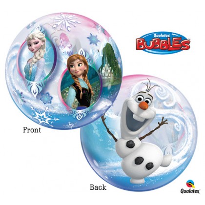 Q 22" Disney Frozen Elsa,Anna & Olaf Bubble Balloon