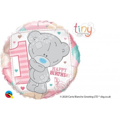 Q 18" Happy 1ST Birthday Tatty Teddy Pink