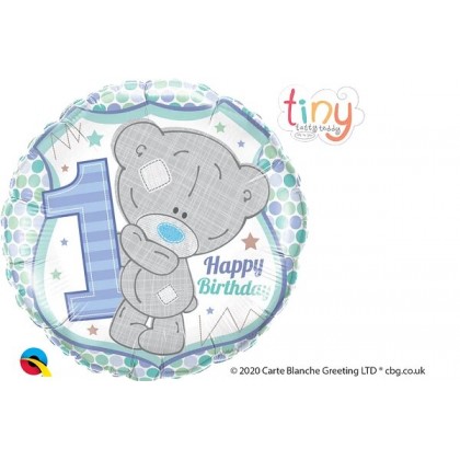 Q 18" Happy 1ST Birthday Tatty Teddy Blue