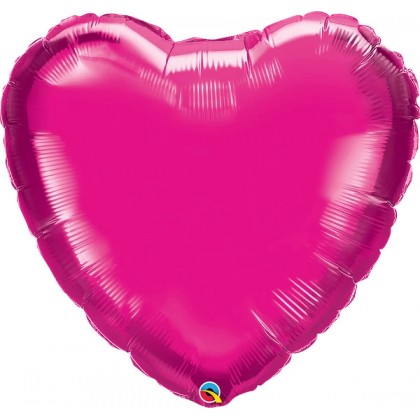Q 36" Magenta Heart MircroFoil
