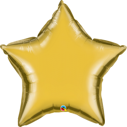 Q 36" Metallic Gold Star MircroFoil