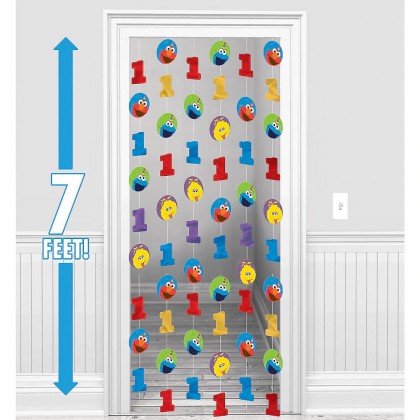 Sesame Street Elmo Turns One String Decorations - Foil & Paper