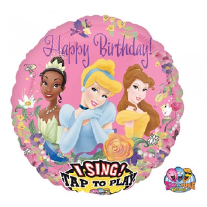 P75 28" Multi-Princess Jumbo Sing-A-Tune® XL® Foil Balloon
