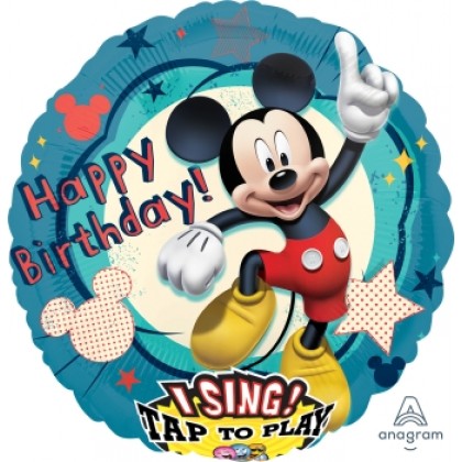 P75 28" Mickey Clubhouse Birthday Jumbo Sing-A-Tune® XL® Foil Balloon