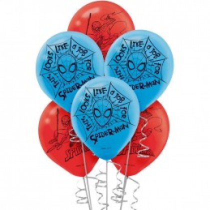 Spider-Man Webbed Wonder Printed Latex Balloons - Asst. Colors