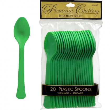 Festive Green Premium Plastic Spoon