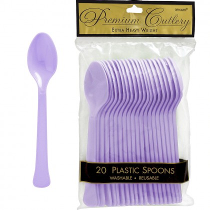 Lavender Premium Plastic Spoon