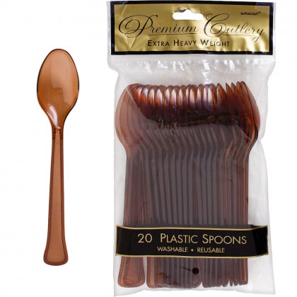 Chocolate Brown Premium Plastic Spoon