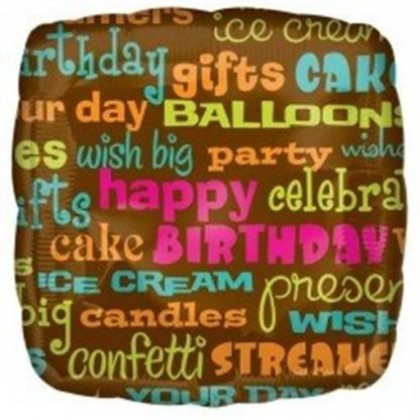 S50 17" Happy Birthday, Party, Celebrate Junior Shape XL®