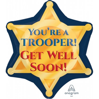 S50 17" Trooper Badge Get Well Soon Junior Shape XL®