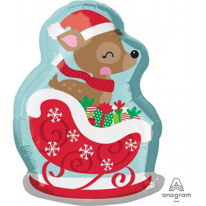 S50 17" Deer in Sleigh Junior Shape XL®