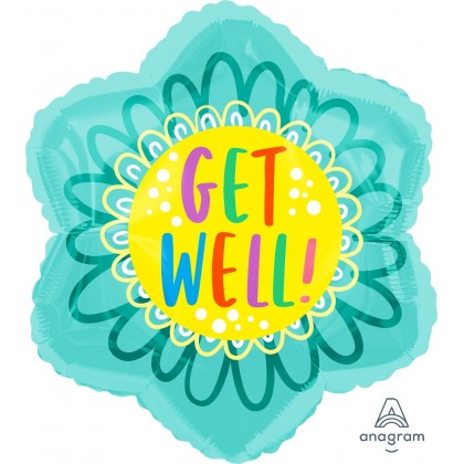 S50 17" Get Well Doodle Flower Junior Shape XL®
