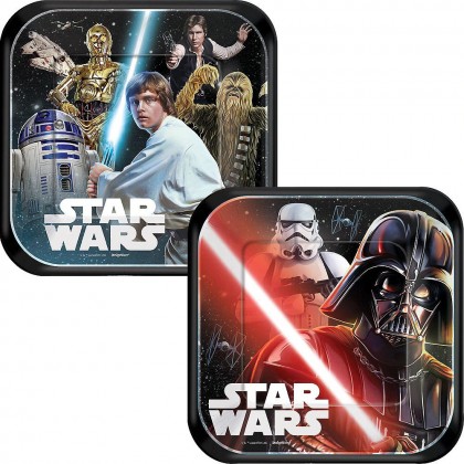 Star Wars™ Classic Square Plates 7in