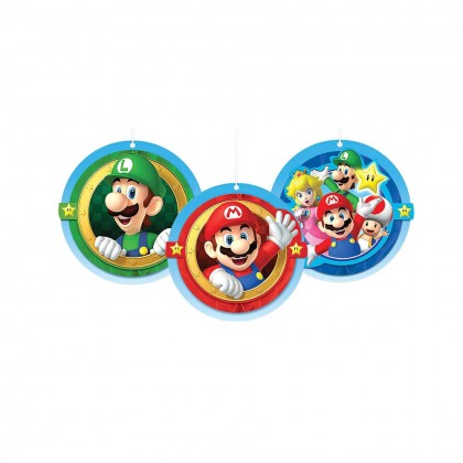 Super Mario Brothers™ Honeycomb Decorations - Tissue w/Paper Cutouts