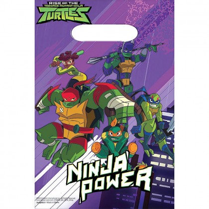 Rise Of The TMNT ™ Folded Loot Bags - Plastic