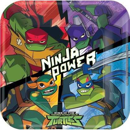 Rise Of The TMNT ™  9in Square Plates