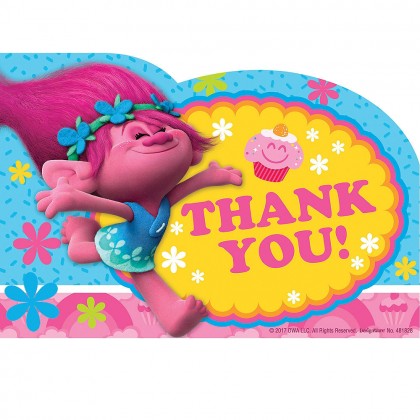 Trolls Postcard Thank You Cards