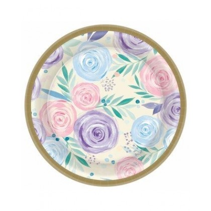 Vanilla Garden Round Plates, 6 3/4 in