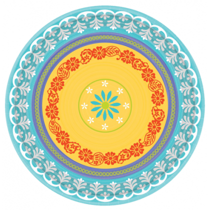 Summer Fiesta Round Plates 7"