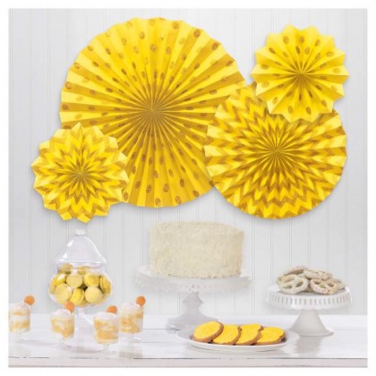 Glitter Fan - Yellow Sunshine