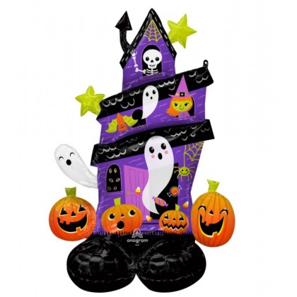 P71 AirLoonz Halloween Haunted House Foil Balloon