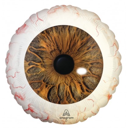 S40 Creepy Brown & Blue Eyeballs Standard Foil Balloon