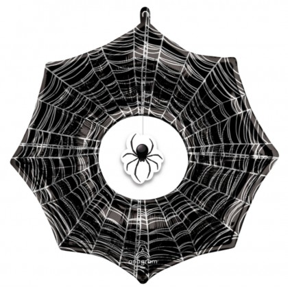 P60 Creepx Spider Web SuperShape Foil Balloon pack