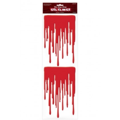 Chop Shop Bloody Drips Gel Clings 2 Window Decorat