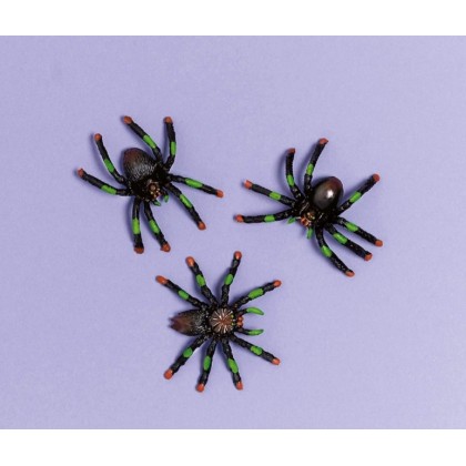 8 Spiders Plastic Assorted