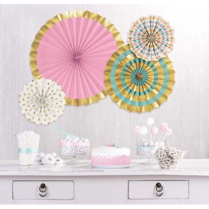 Hot Stamp Paper Fan - Pastel