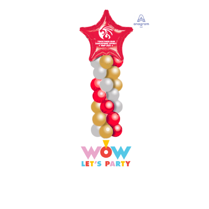 7FT Balloon Column National Day Edition (Star Cap)